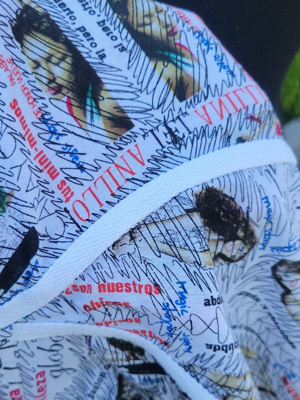 Desigual Newspaper Print Midi Skirt Paneled Y2K Novelty Graphic A-Line M/L - Picture 13 of 13